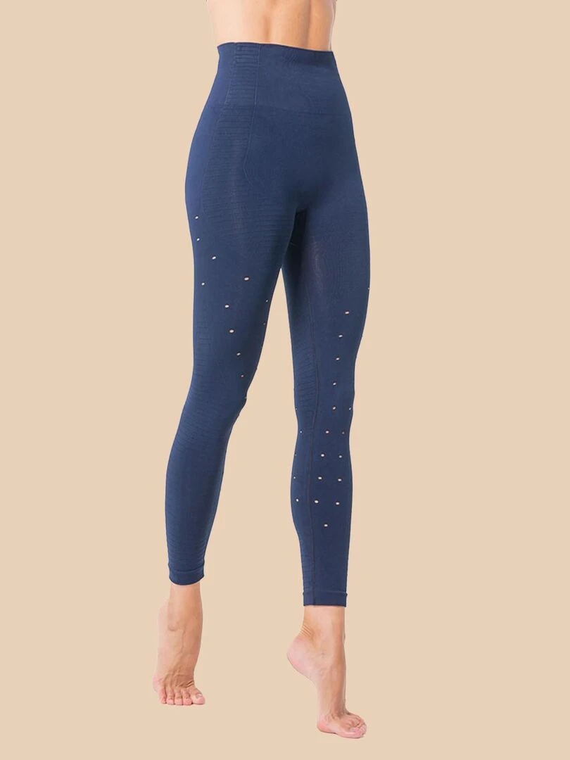 Legging Femme Fitness sans coutures Fibre Emana Taille haute Namasté Bleu Bleu marine