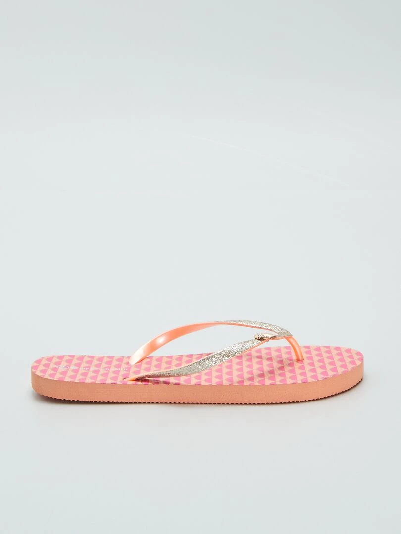 Tongs coquillage Corail