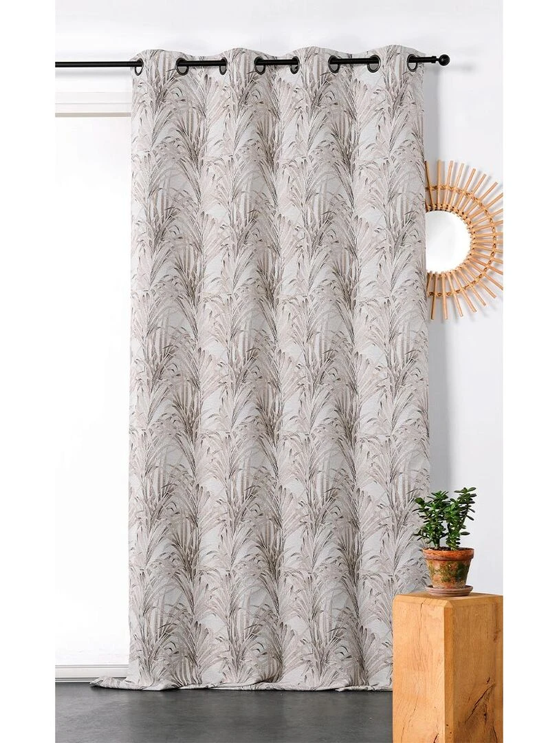 Rideau aux  impressions exotiques   Beige