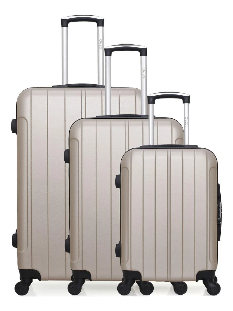 Set de 3 valises rigides FOGO Beige