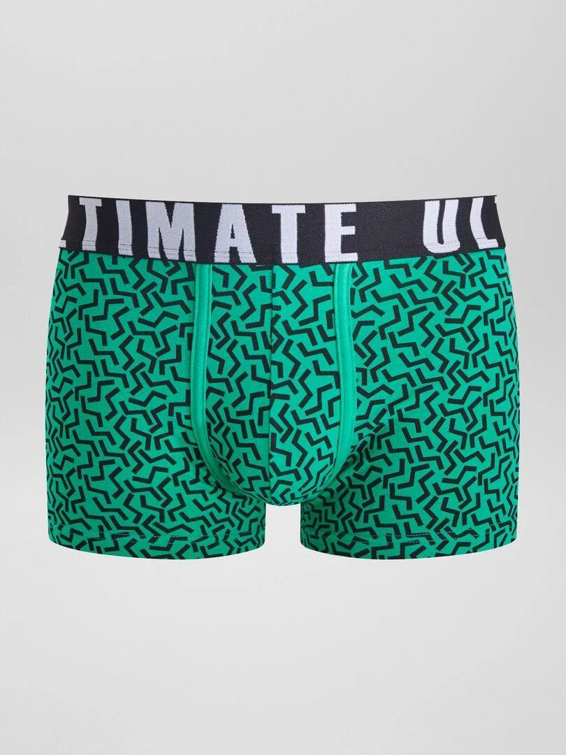 Lot de 3 boxers fantaisie   Noir/vert