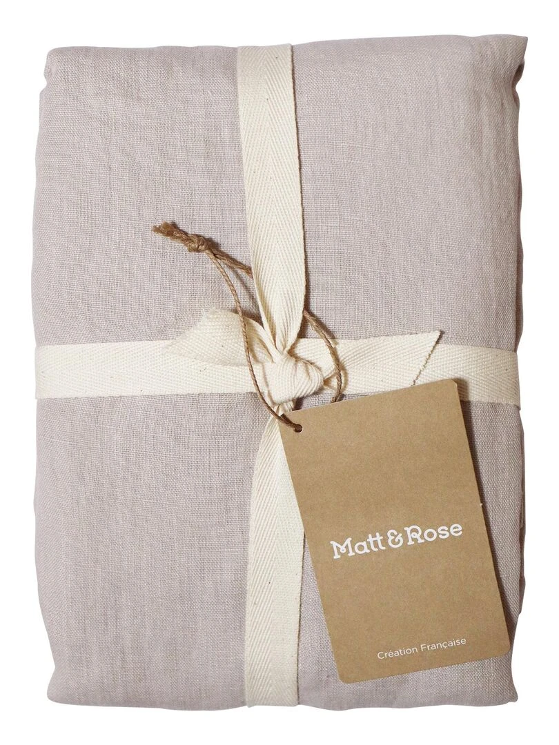 Parure de lit unie en lin  LIN LAVÉ   Beige clair