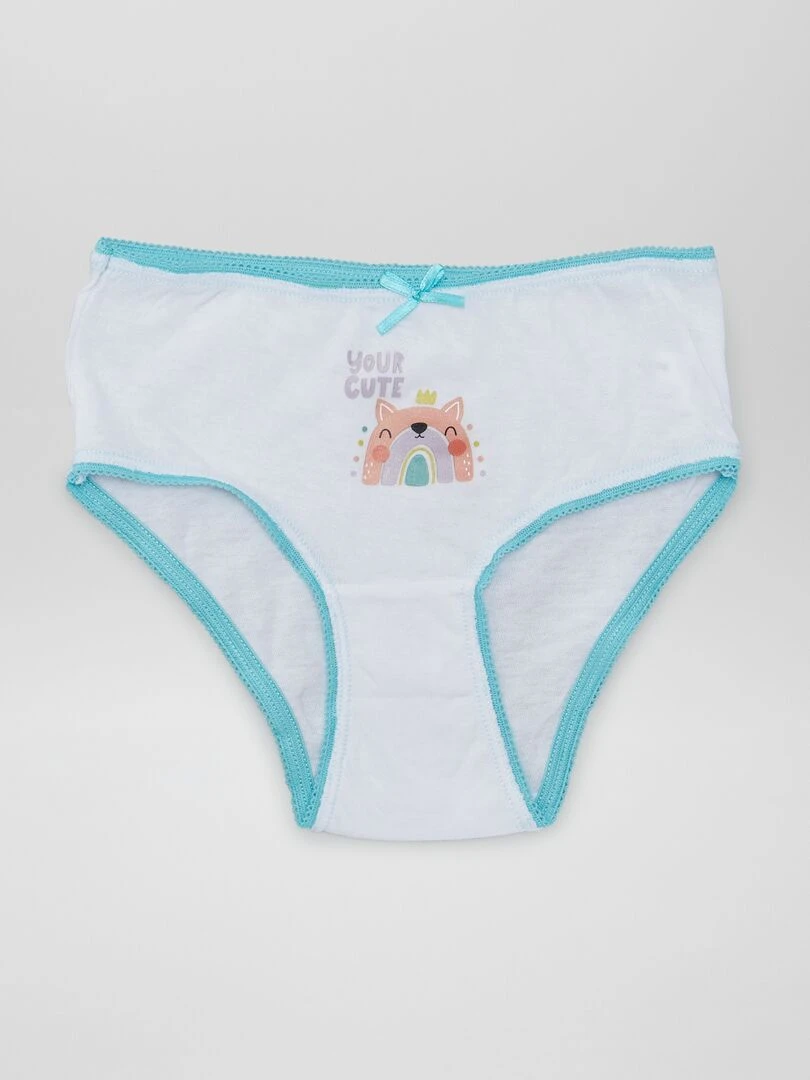 Lot de 5 culottes à imprimés Rose