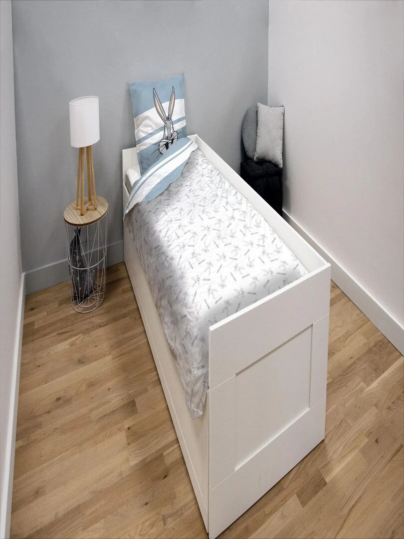 Housse de couette Looney Tunes Bugs Bunny 140x200 cm   100% Coton   Bleu