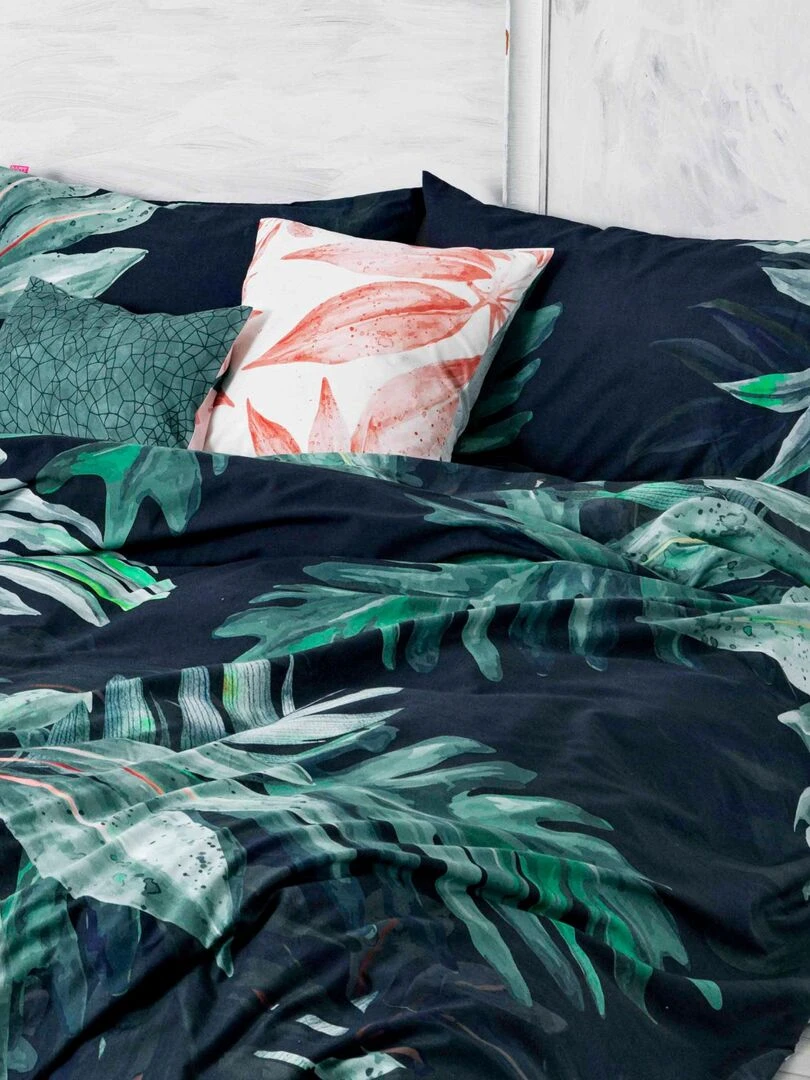 Taie d'oreiller Ebony "Happyfriday"   Noir Vert