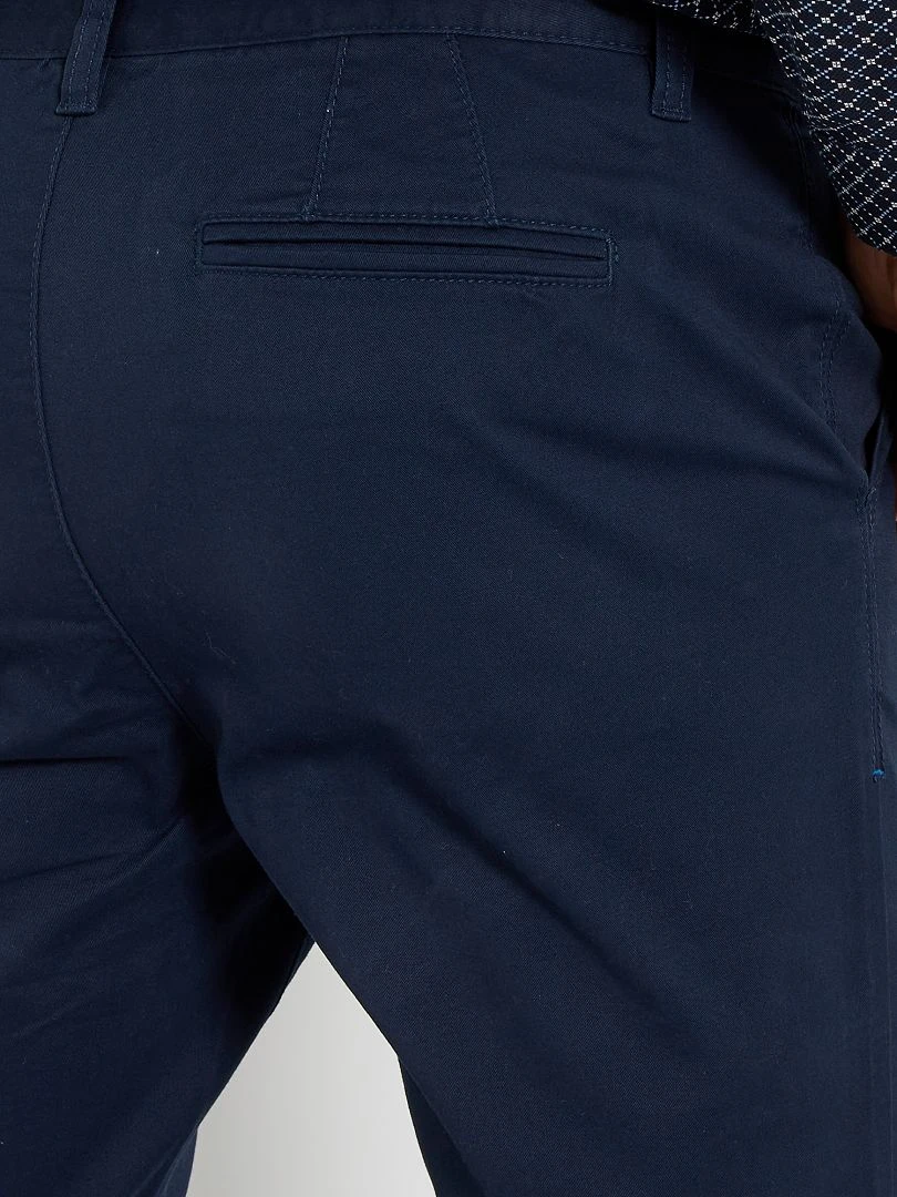 Chino skinny L34   bleu marine
