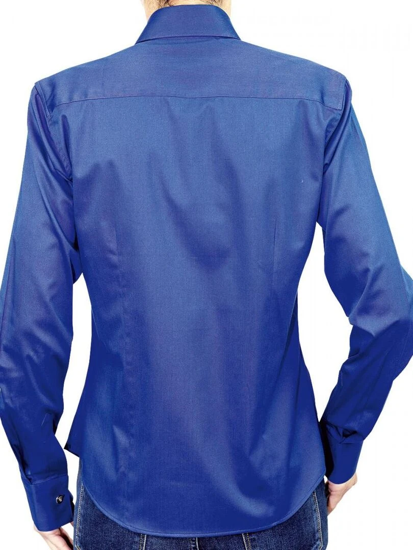 Chemise bouton metal NEW WEAVE   Bleu