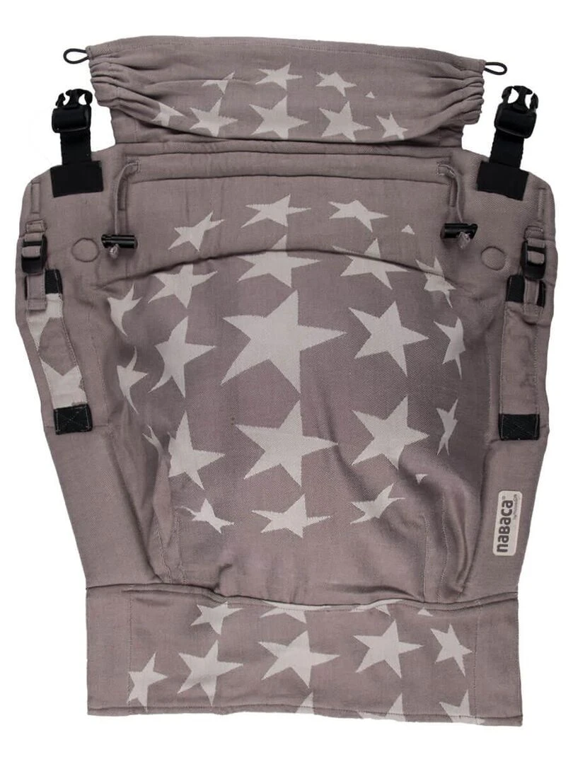 Hoppediz Accessoires de portage Nabaca Panneau supplémentaire taille L Gris Argenté Blanc