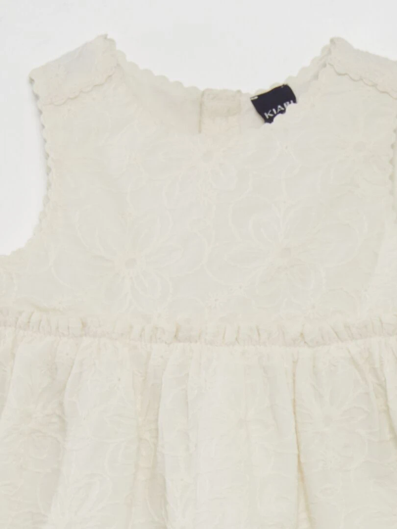 Robe en broderie anglaise   Blanc