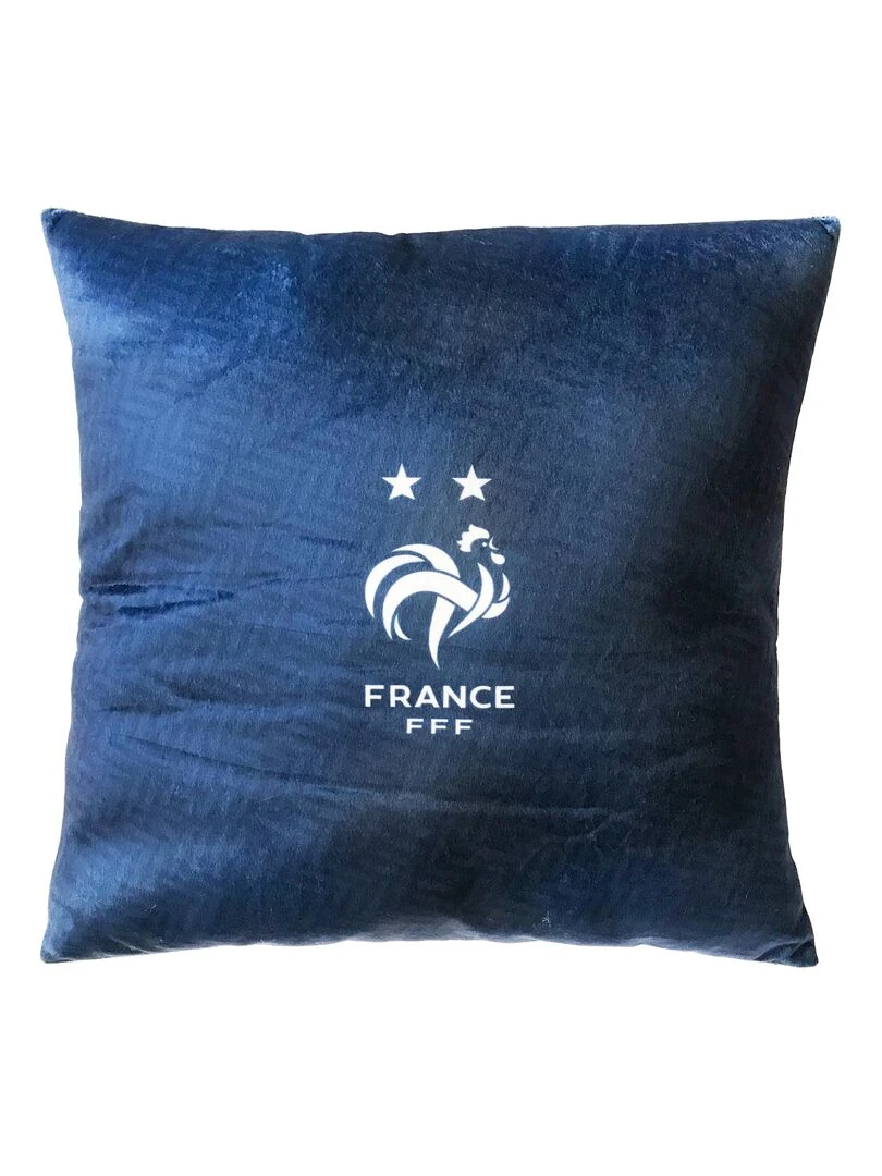 Coussin imprimé 100% coton FFF JACQUARD Bleu