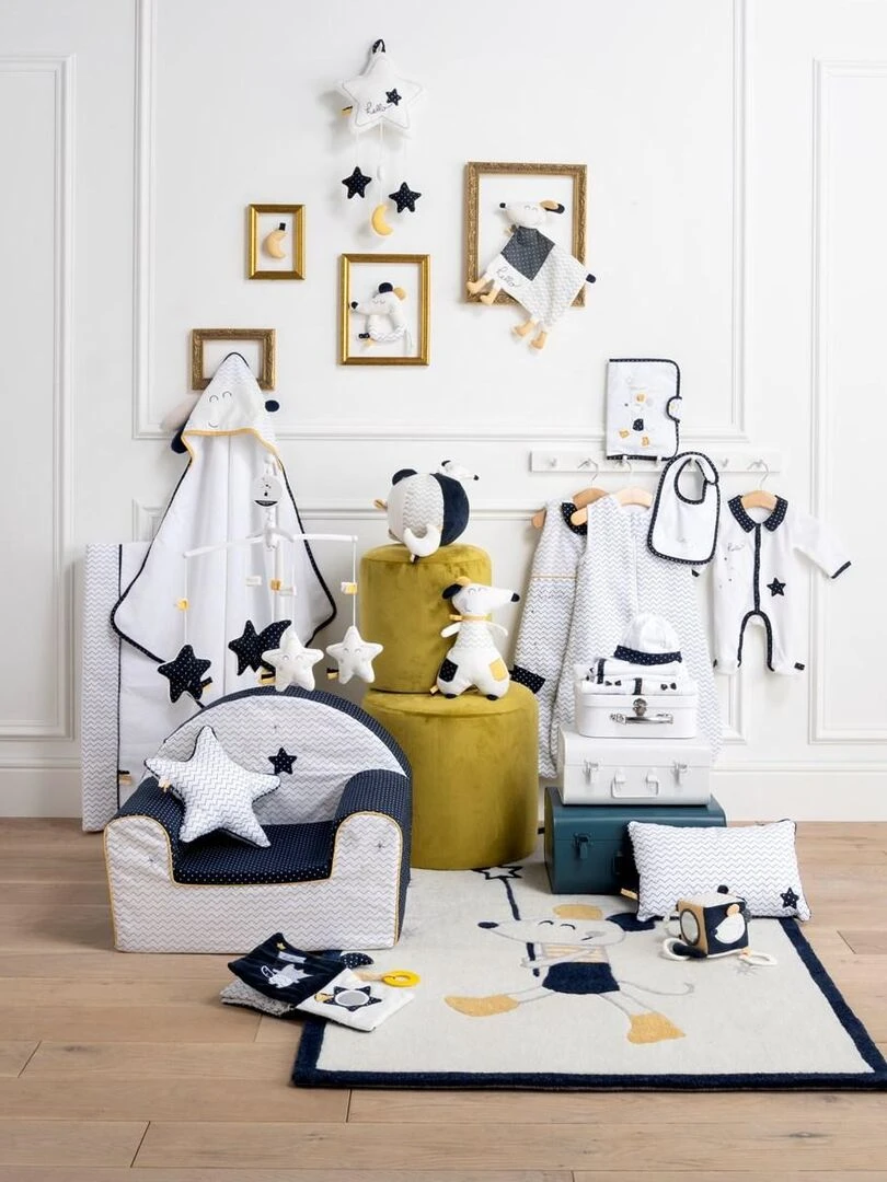 Cape de Bain et Gant 75x75cm en coton blanc   SAUTHON   Blanc