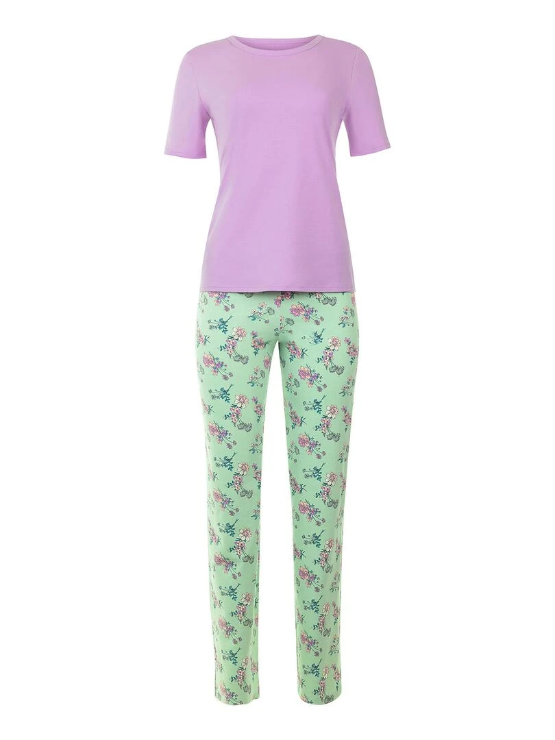Pyjama pantalon top manches courtes Posh   Vert