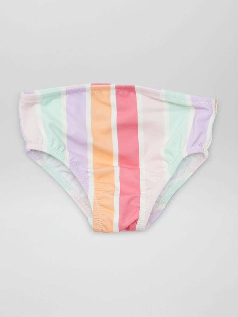 Maillot de bain rayé 2 pièces Multicolore