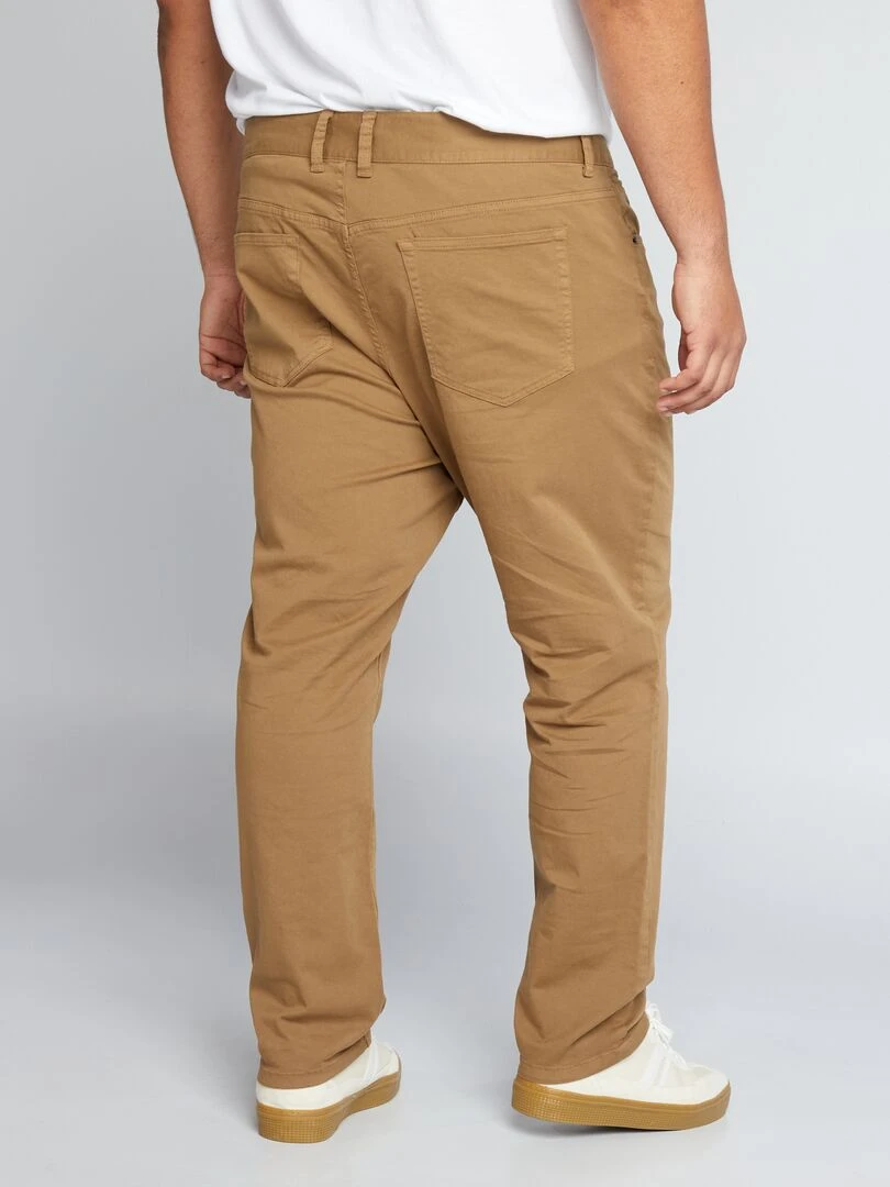 Pantalon slim   L30   Marron clair
