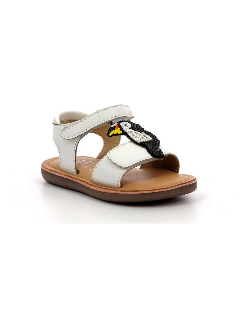 Sandales Cuir Cloonimals Blanc