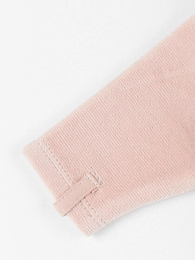 Pyjama 1 pièce lapin en velours côtelé    Noukie's   Beige