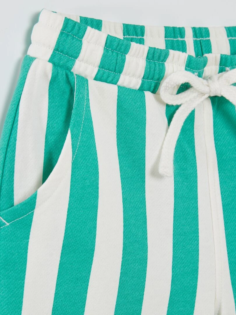 Bermuda à rayures X Little Bad Wolf   Vert/blanc