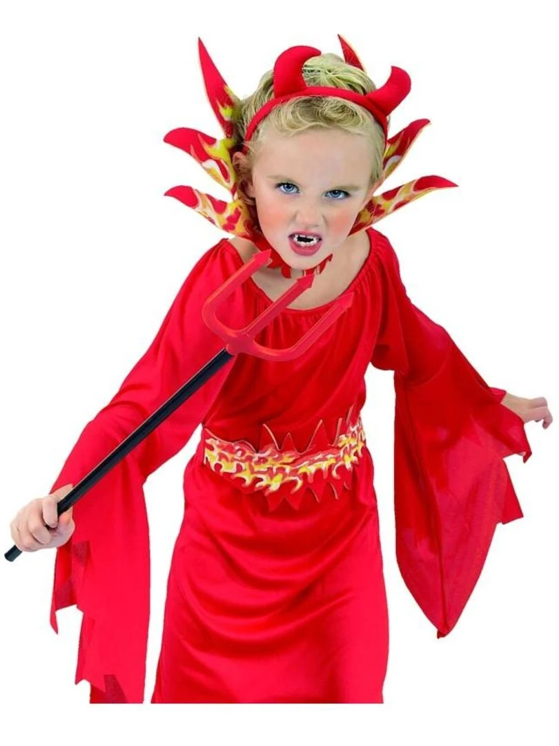 Déguisement Diablesse feu Halloween enfant Rouge