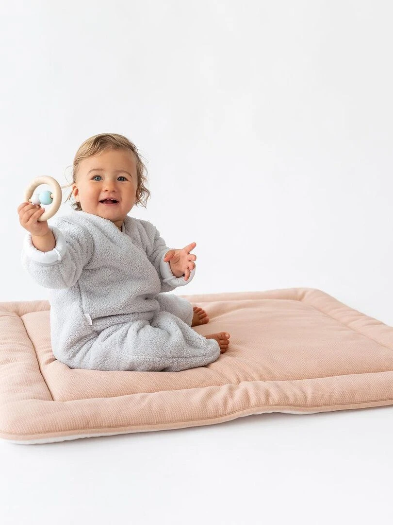 Bemini Tapis de parc et jeu Pady waffle Bio et jersey Bio   Beige
