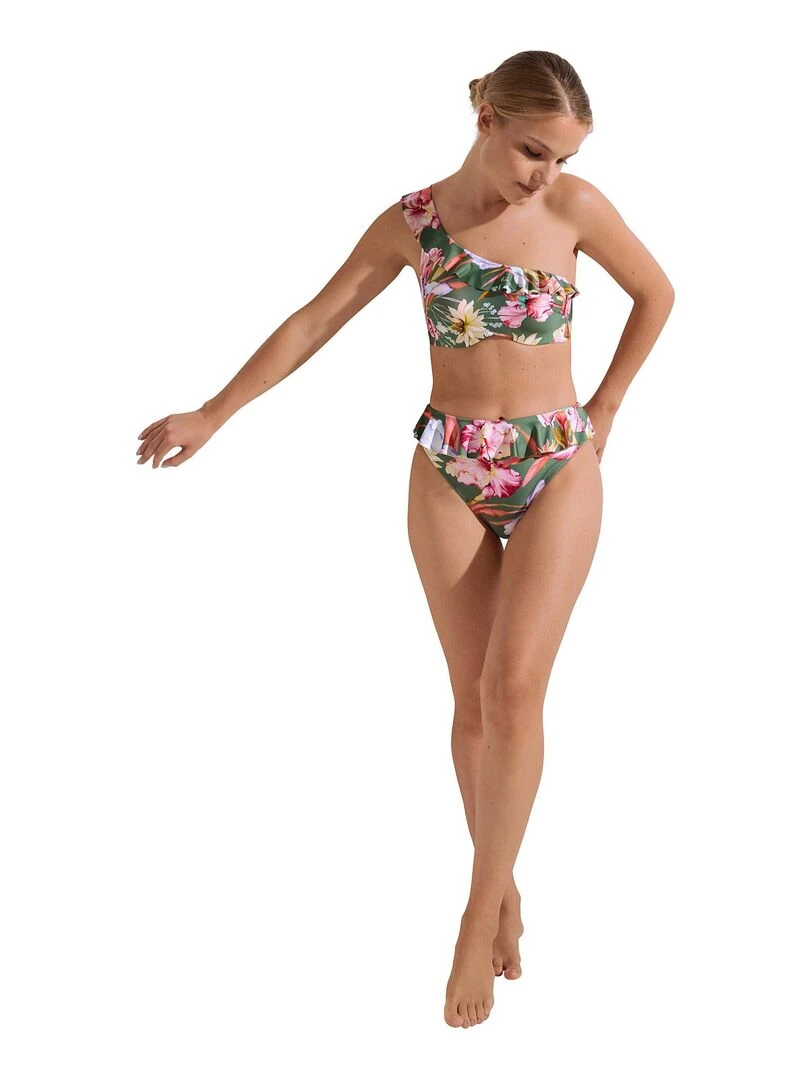 Bas maillot slip de bain échancré taille haute Rimini   Vert