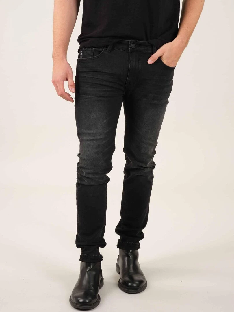 Jean denim 'Deeluxe' Noir Gris