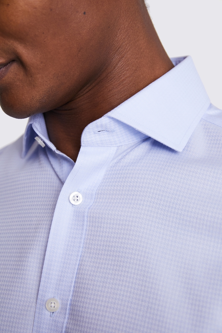Tailored Fit Sky Royal Oxford Stripe Non-Iron Shirt   Buy Online at Moss