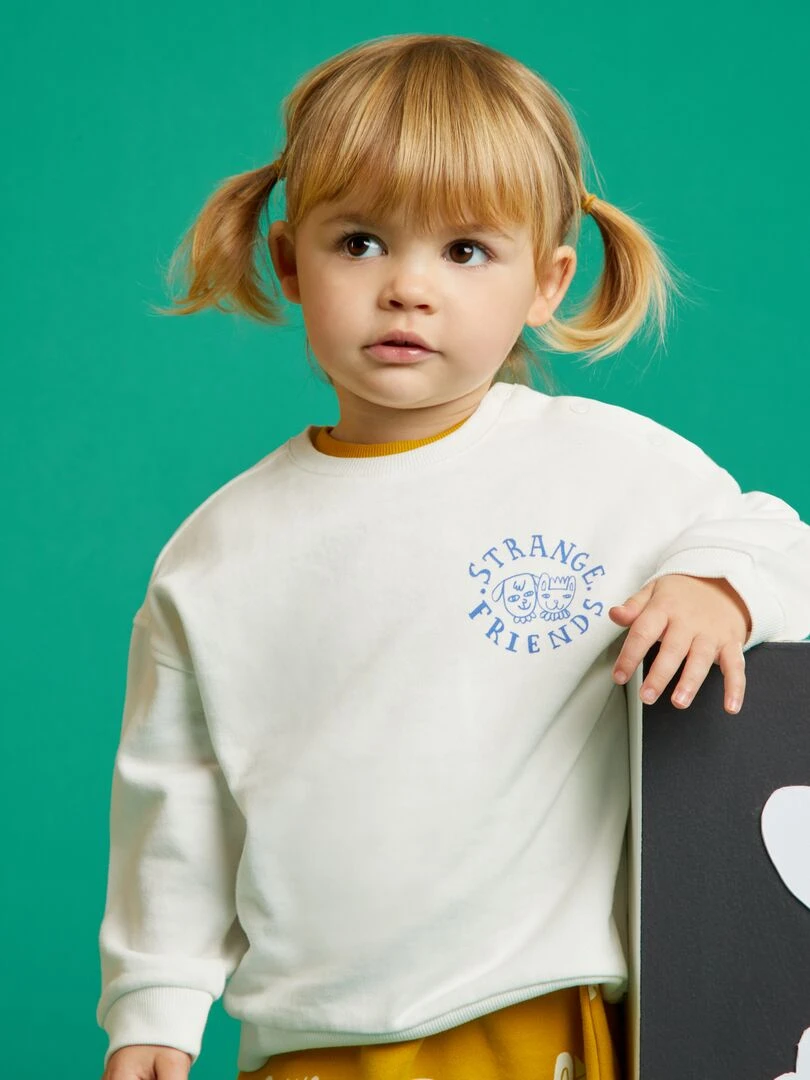 Sweat à col rond X Little Bad Wolf   Blanc