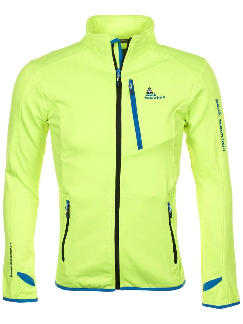 Blouson polar shell homme CLIMATE PEAK MOUNTAIN Jaune
