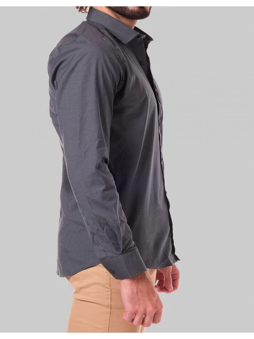 Chemise à rayures Kebello Gris