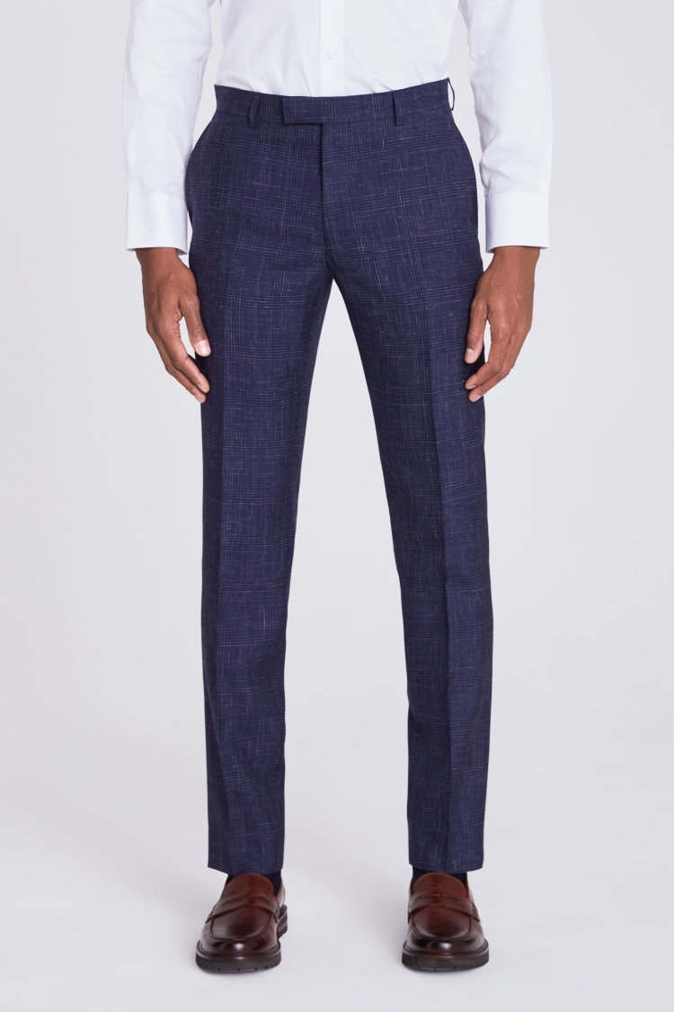 Ted Baker Tailored Fit Navy Check Jacket    Buy Online at Moss