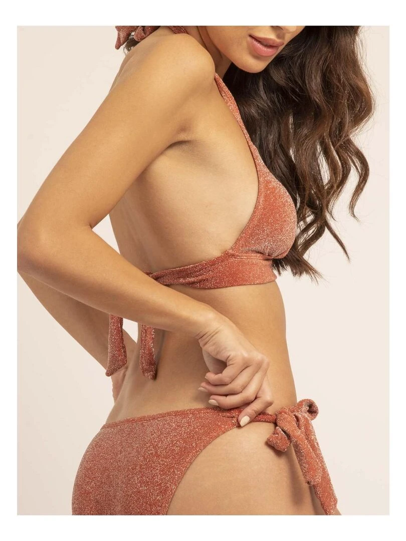 Maillot 2 pièces lurex GINNY   Rouge brique