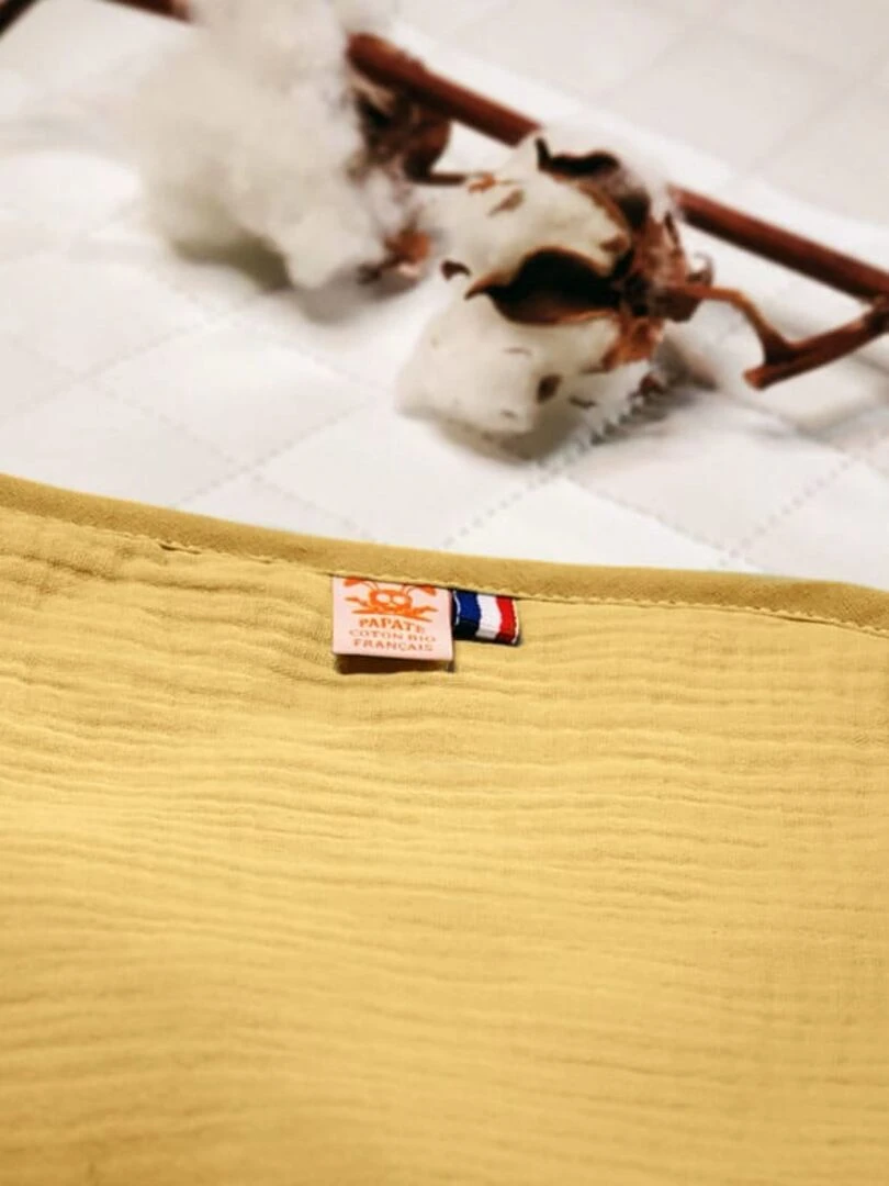 Tapis à Langer Nomade Lubiana en Coton Bio Honey   Beige