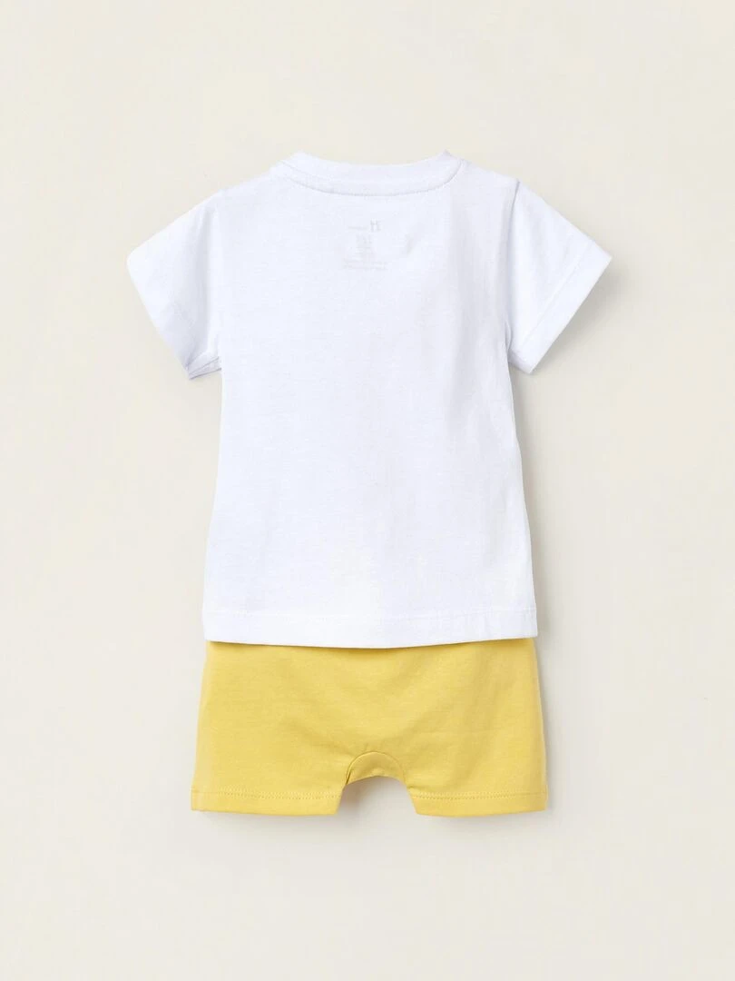 T Shirt + Short + Chapeau de Plage pour Nouveau Né NATURE TAKEOVER Blanc