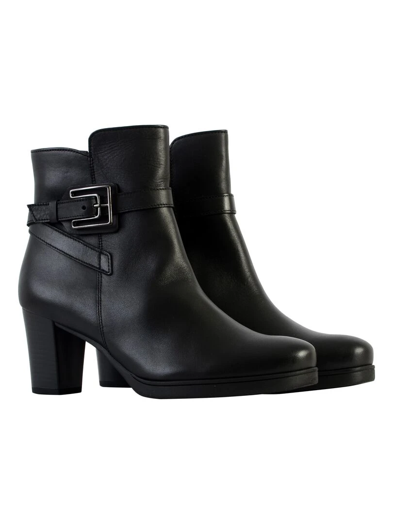 Bottine Talon Cuir Gabor Foulardcalf   Noir
