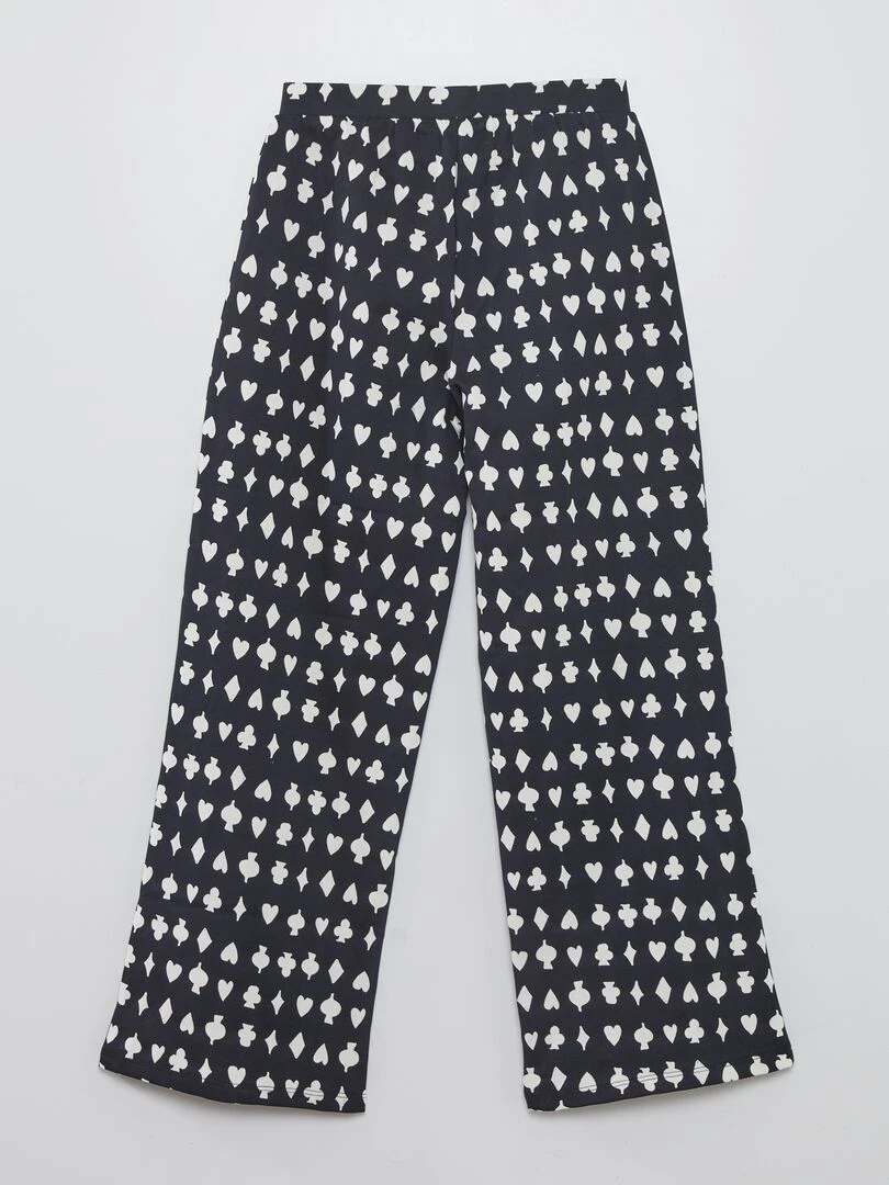 Pantalon large à taille élastiquée X Little Bad Wolf   Noir/blanc