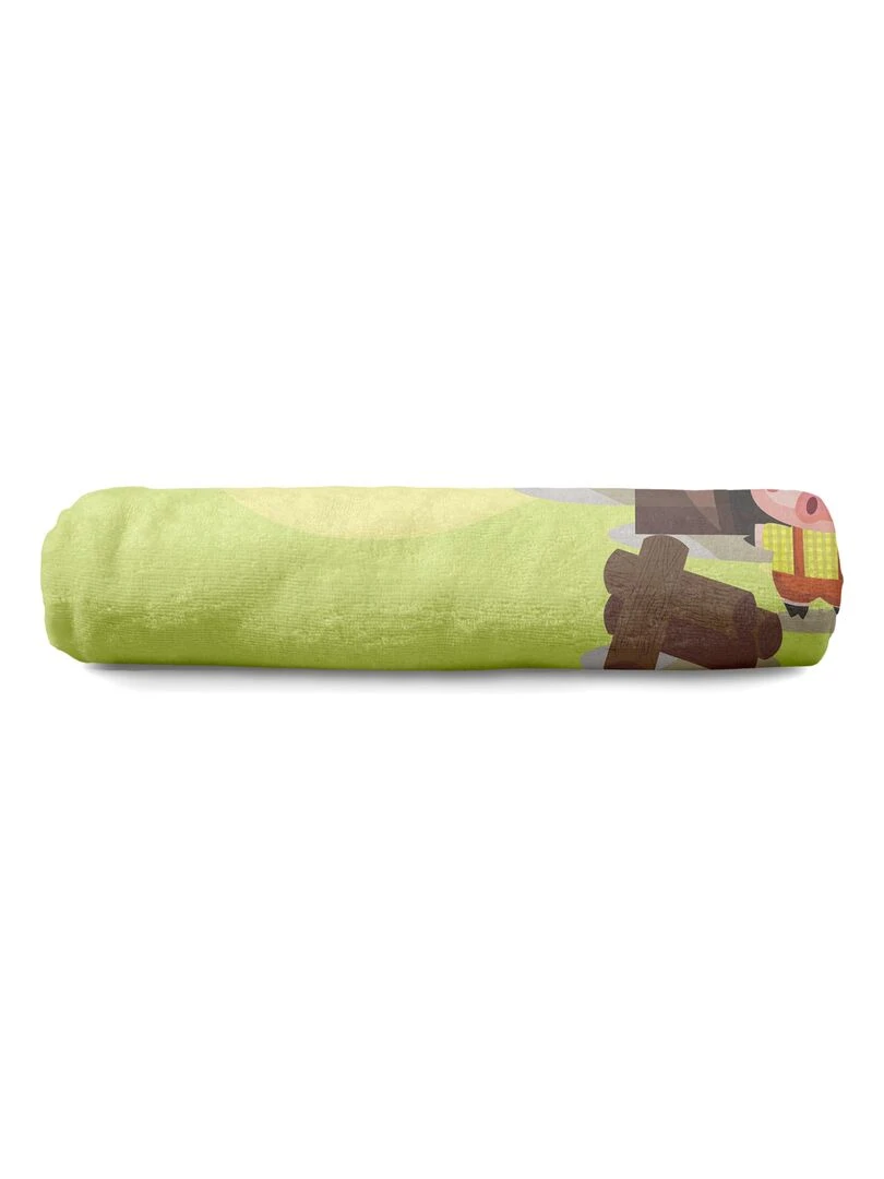 Serviette Piggys "Happyfriday"   Blanc