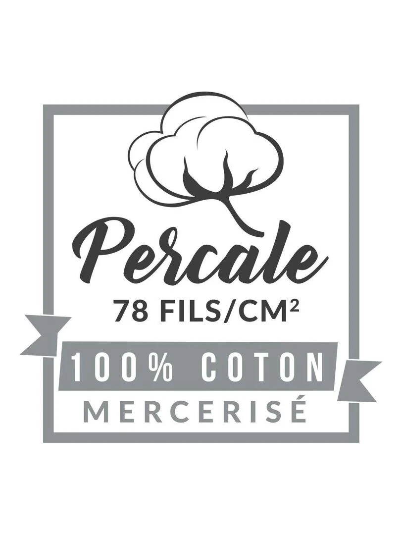 Drap housse Percaline sauge   Vert kaki clair