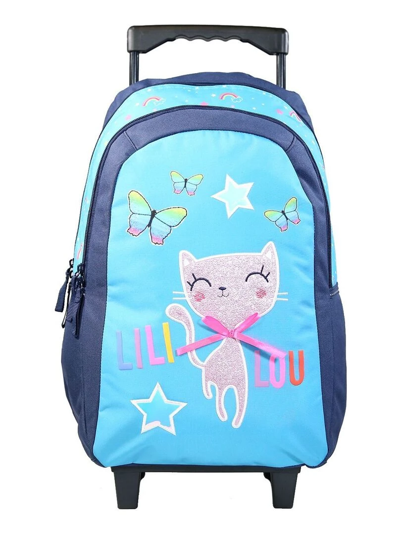 BAGTROTTER Sac à dos à roulettes Lili Lou Bleu Bleu