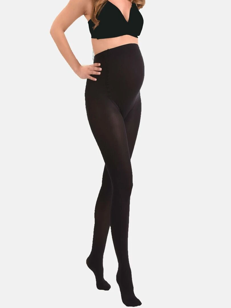 Collants de grossesse opaques confortables 60den (Mamsy) Noir