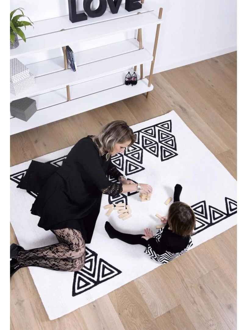 Tapis Coton Boho Chic par Lilipinso Lilipinso Noir