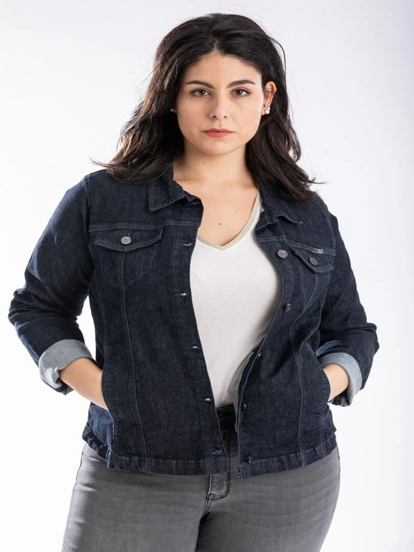 Veste en jeans stretch OBV1 'OBER' Bleu