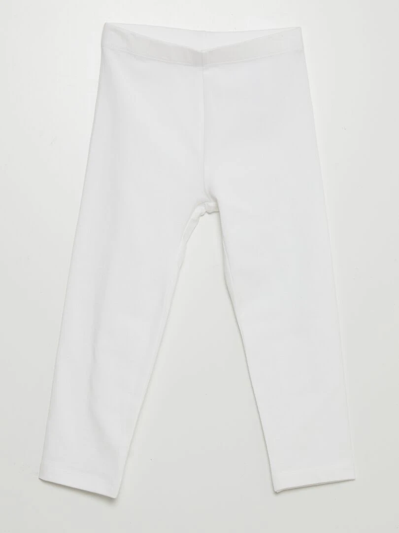 Legging stretch à coupe 3/4 sous genou blanc