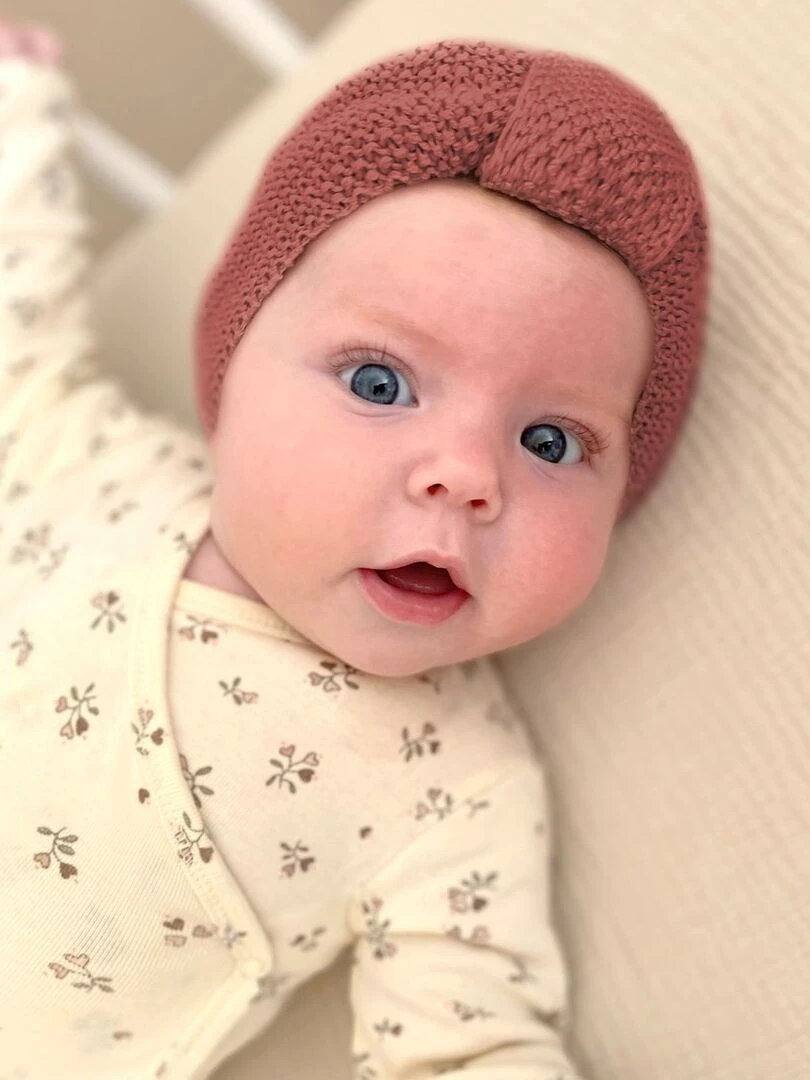 Bonnet turban pour bébé   Cuivre