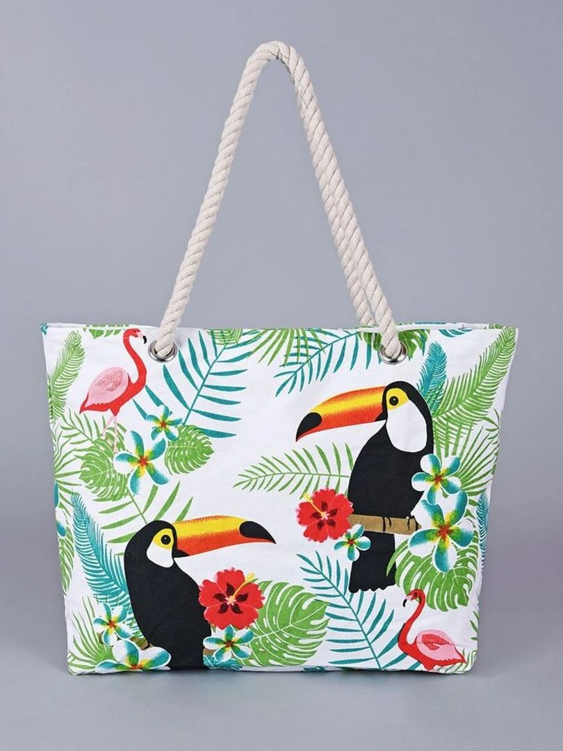 Sac de plage Toucan Multicolore