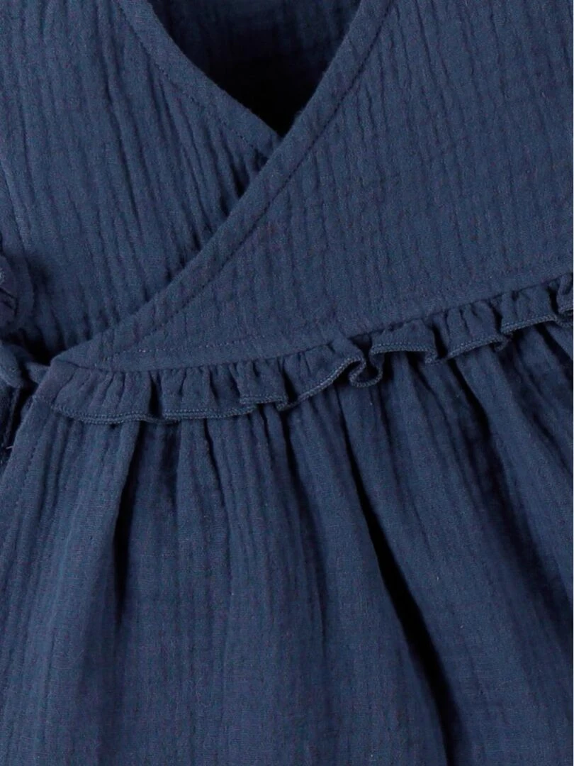 Robe portefeuille en mousseline de coton   Noukie's   Bleu