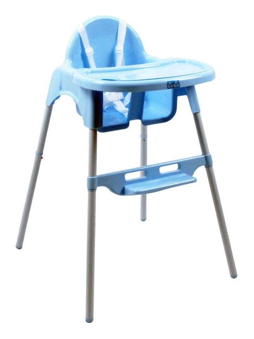 Chaise haute bébé enfant réglable hauteur et tablette Délice Gris Monsieur Bébé Bleu
