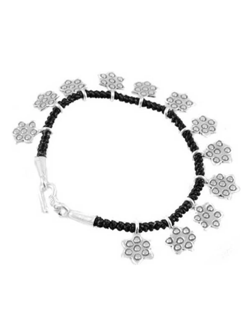Bracelet en argent coton tressé Bijoucolor Argent