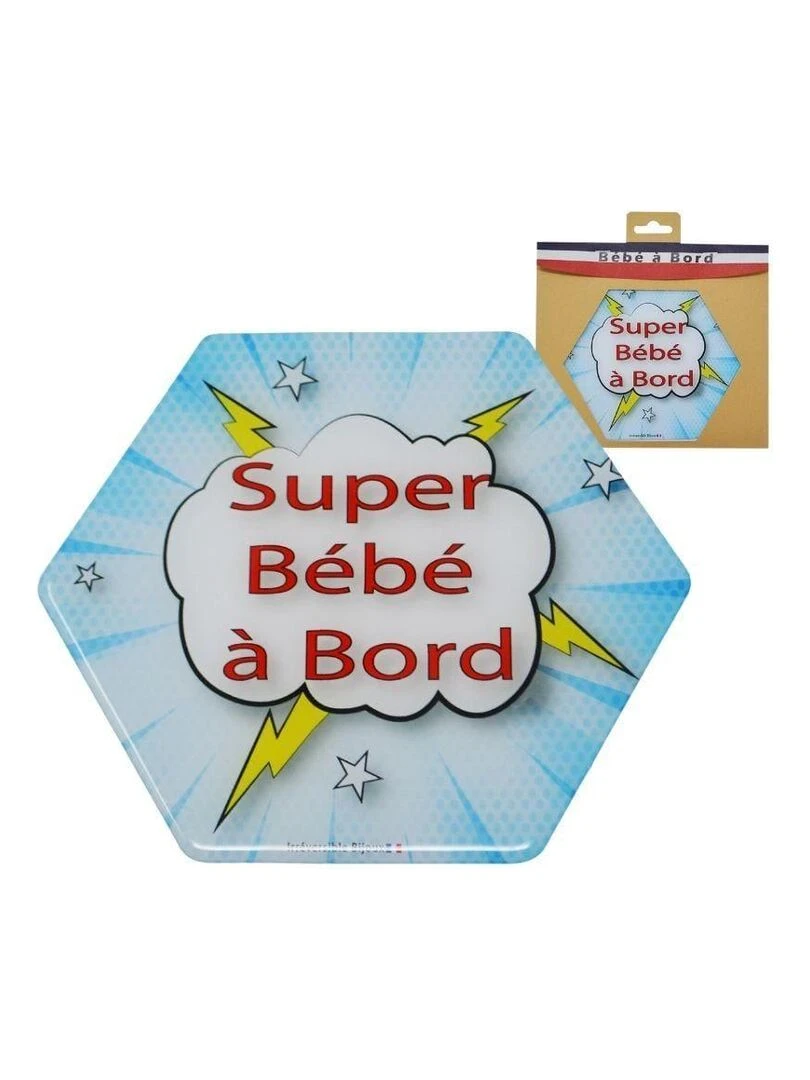 Adhésif / Autocollant bébé à bord BD Nuage Bleu