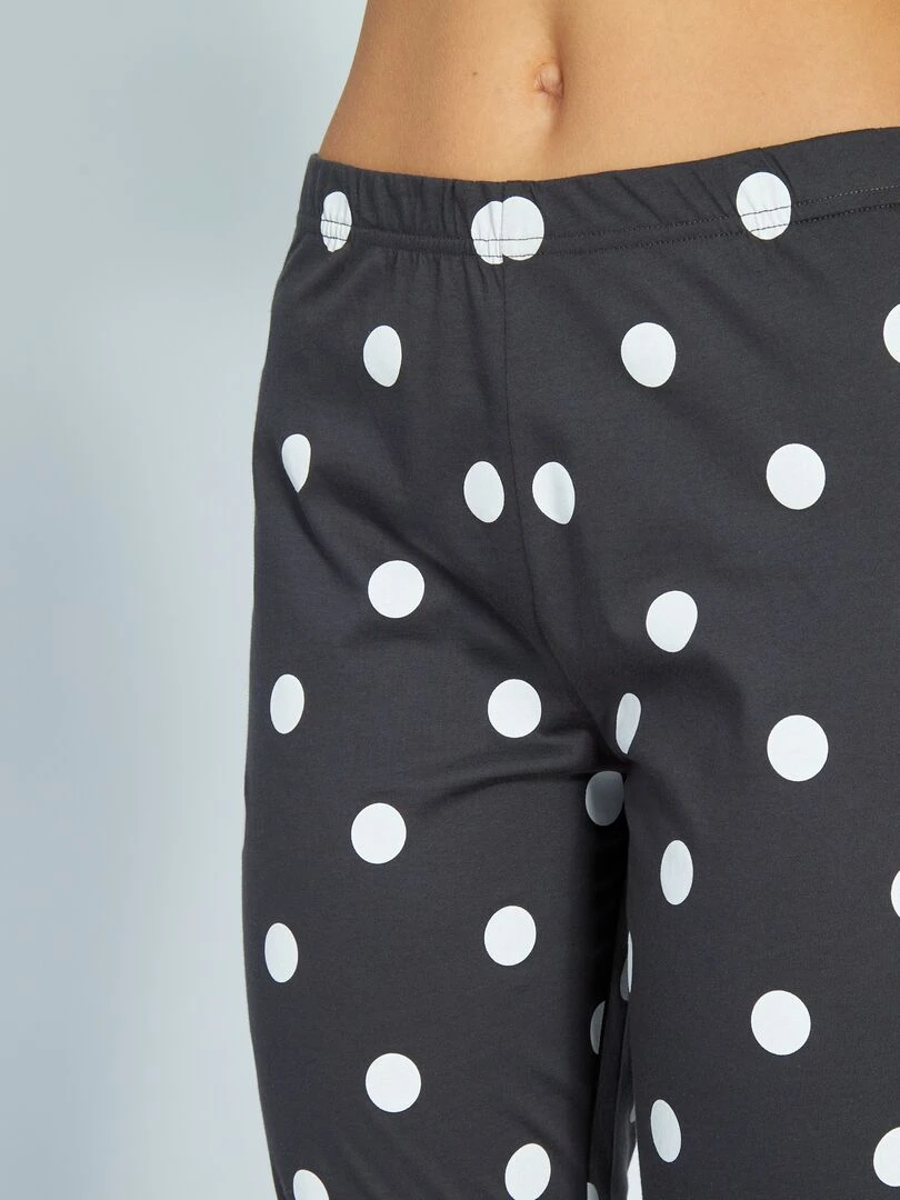 Pyjama long 'Dalmatien'   2 pièces   Blanc dalmatien