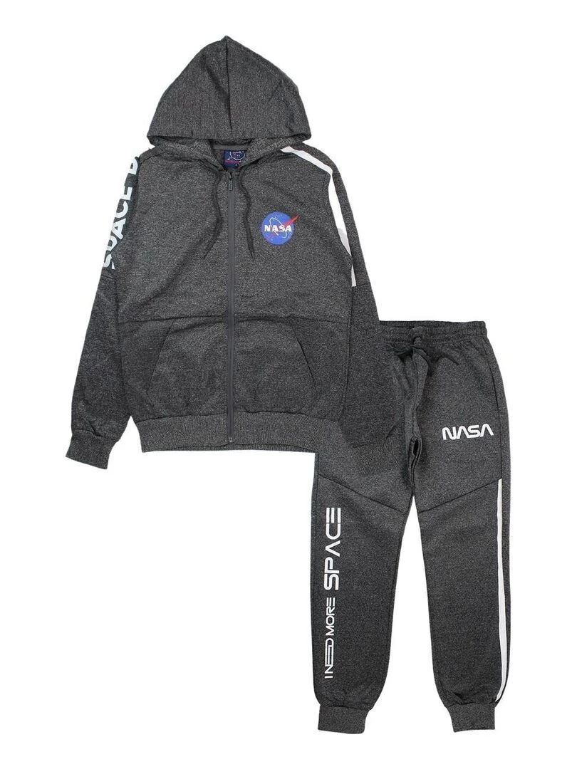 Nasa Ensemble Sweat pantalon homme Imprimé Logo Gris